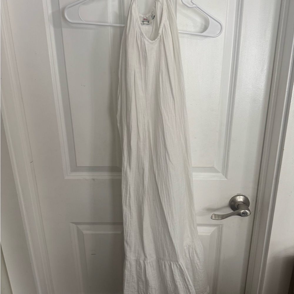 Vineyard Vines White Halter Maxi Dress